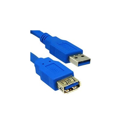 Cable Wholesale USB 3.0 Extension Cable, Blue, Type A Male / Type A Female, 3 foot 10U3-02103E